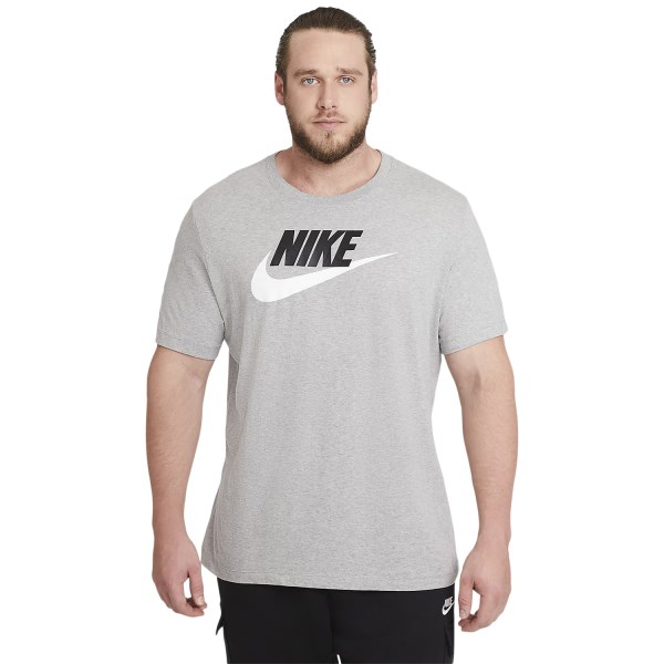 Nike Sportswear Icon Futura Mens T-Shirt - Dark Grey Heather/Black/White