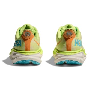 Hoka Clifton 9 - Womens Running Shoes - Lettuce/Solar Flare