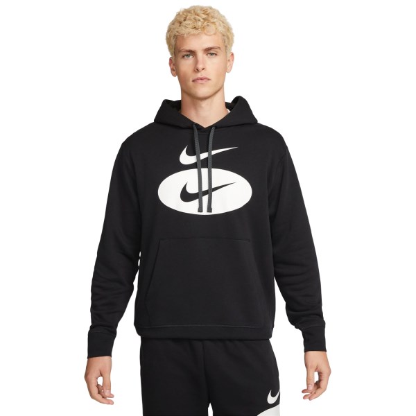 Nike Sportswear Swoosh League Mens Fleece Pullover Hoodie - Black/Grey