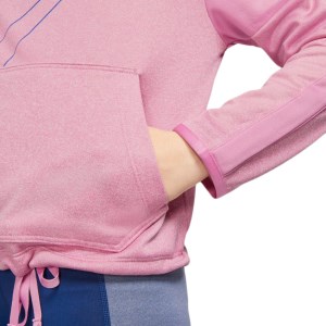 Nike Therma Graphic Pullover Kids Girls Hoodie - Magic Flamingo/Heather/Hyper Blue