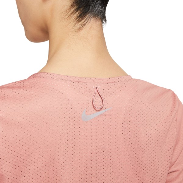 Nike Miler Run Division Womens Running T-Shirt - Rust Pink/Reflective Silver