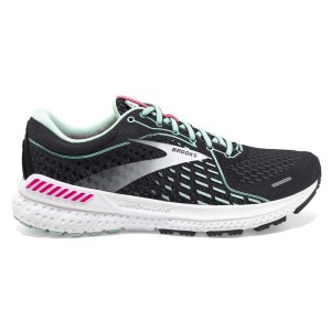 Brooks Adrenaline GTS 21 - Womens Running Shoes - Black/Pink/Yucca