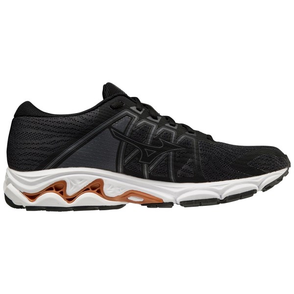 Mizuno Wave Equate 6 - Mens Running Shoes - Ebony/Silver/Orange Copper