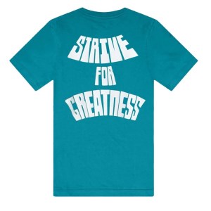 Nike LeBron James Strive For Greatness Kids Basketball T-Shirt - Bright Spruce