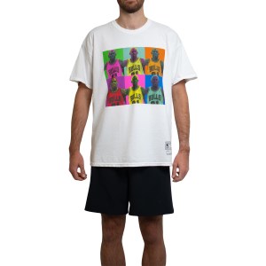 Mitchell & Ness Chicago Bulls Dennis Rodman Vintage Block Colour NBA Mens T-Shirt - White