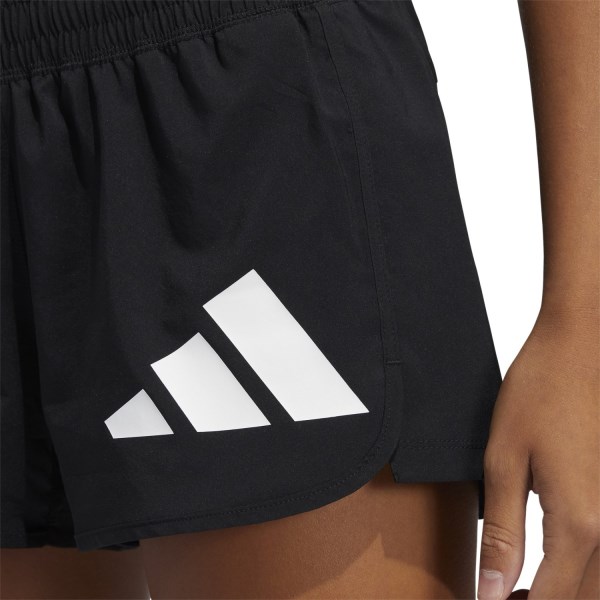 Adidas Pacer Badge Of Sport Woven Womens Training Shorts - Black/White