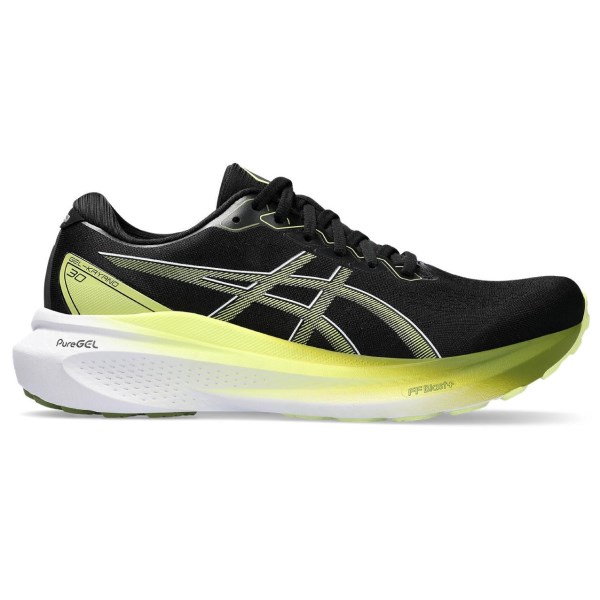 Asics Gel Kayano 30 - Mens Running Shoes - Black/Glow Yellow