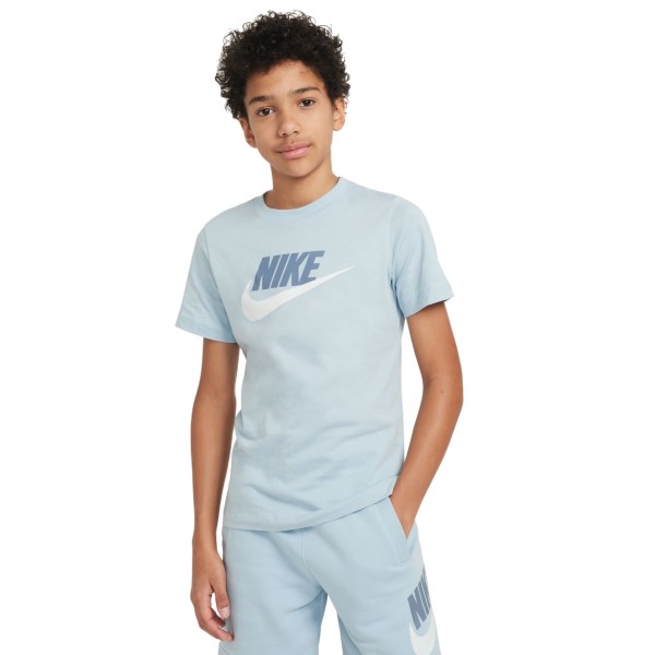 Nike Sportswear Cotton Kids T-Shirt - Light Armory Blue/Ashen Slate/White