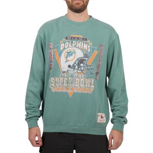 Mitchell & Ness Miami Dolphins Vintage Champs NFL Mens Sweatshirt - Faded Teal