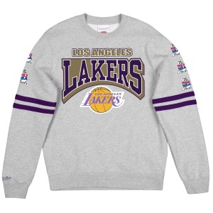 Mitchell & Ness Los Angeles Lakers All Over Print NBA Mens Basketball Sweatshirt - Grey