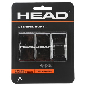 Head Xtreme Soft Tennis Overgrip - 3 Pack - Black