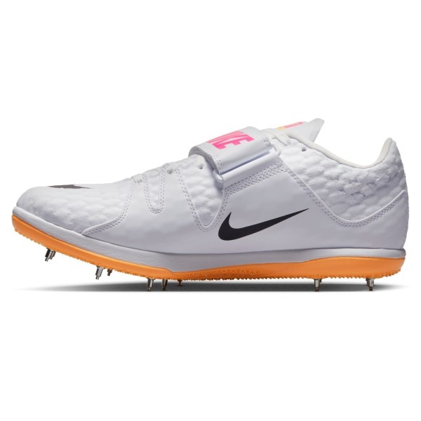 Nike High Jump Elite - Unisex High Jump Spikes - White/Hyper Pink/Laser Orange/Black