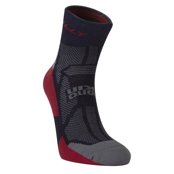 Hilly Off Road - Trail Running Socks - Navy/Red