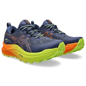 Asics Trabuco Max 2 - Mens Trail Running Shoes - Deep Ocean/Bright Orange