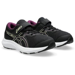 Asics Contend 9 PS - Kids Running Shoes - Black/Deep Mauve