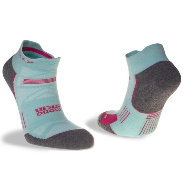 Hilly Supreme Socklet - Running Socks - Aquamarine/Grey Marl