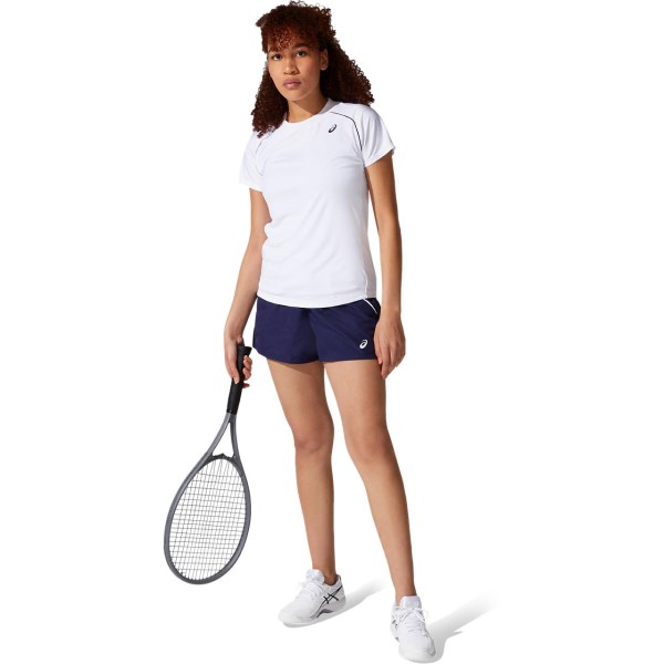 Asics Court Piping Womens Tennis T-Shirt - Brilliant White