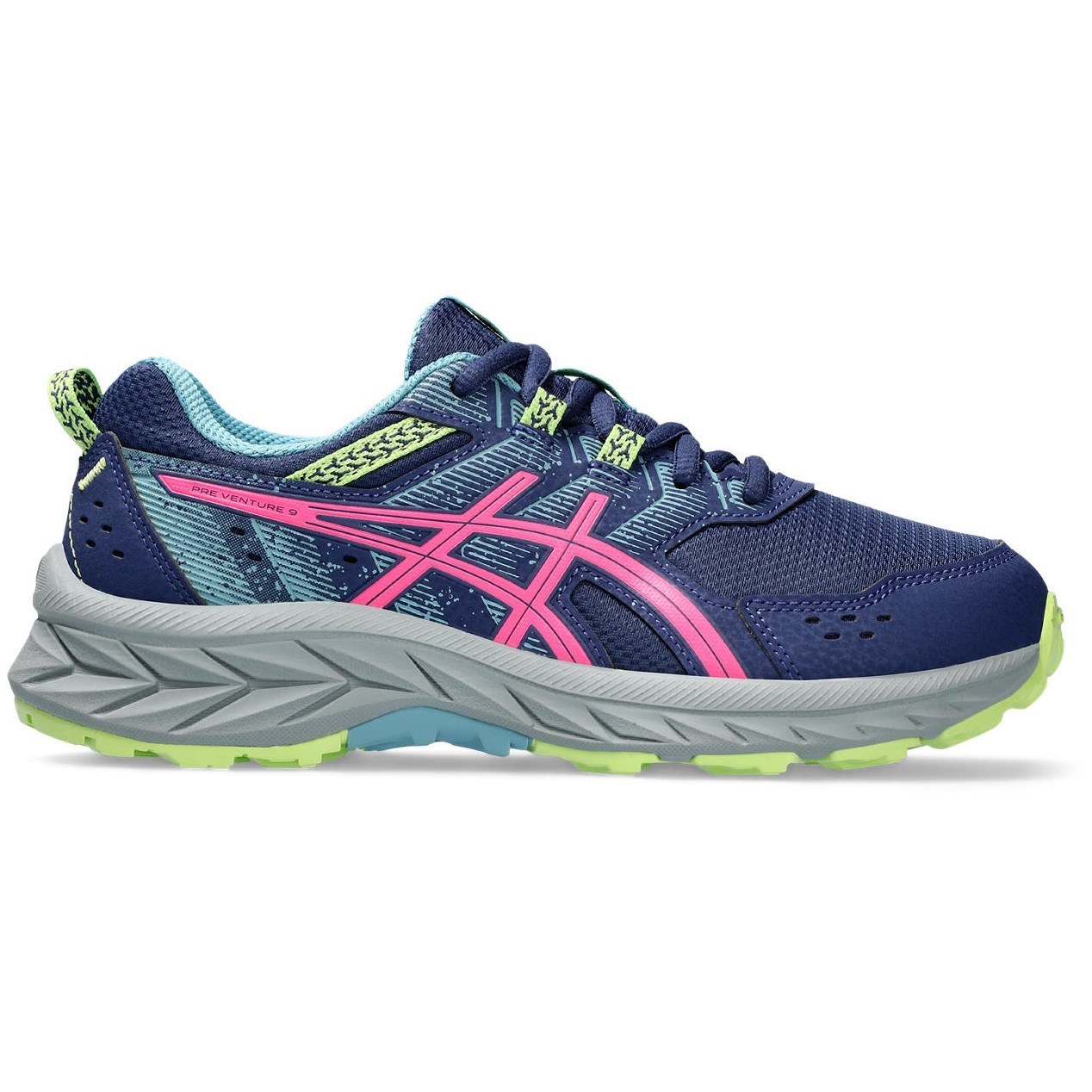 Asics Gel Venture 9 GS - Kids Trail Running Shoes - Deep Ocean/Hot Pink ...
