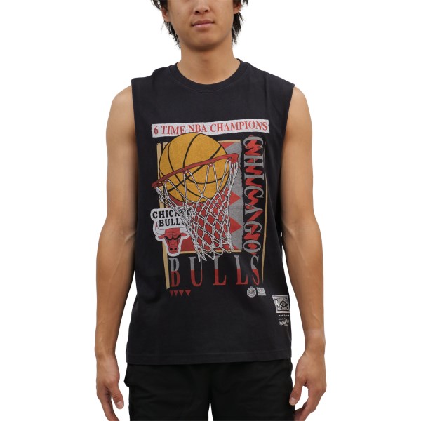 Mitchell & Ness Chicago Bulls Vintage Vibes Champions Mens Muscle Tank - Black