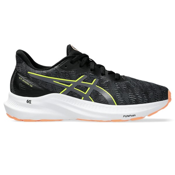 Asics GT-2000 12 GS - Kids Running Shoes - Black/Safety Yellow