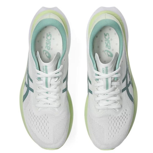 Asics Magic Speed 4 - Womens Road Racing Shoes - White/Celadon