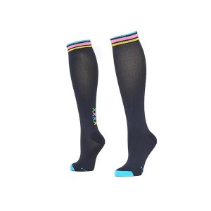 Lily Trotters Four Kisses Womens Compression Socks - Slate/Multi