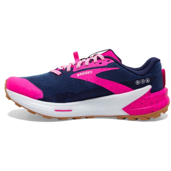 Brooks Catamount 2 - Womens Trail Racing Shoes - Peacoat/Pink/Biscuit