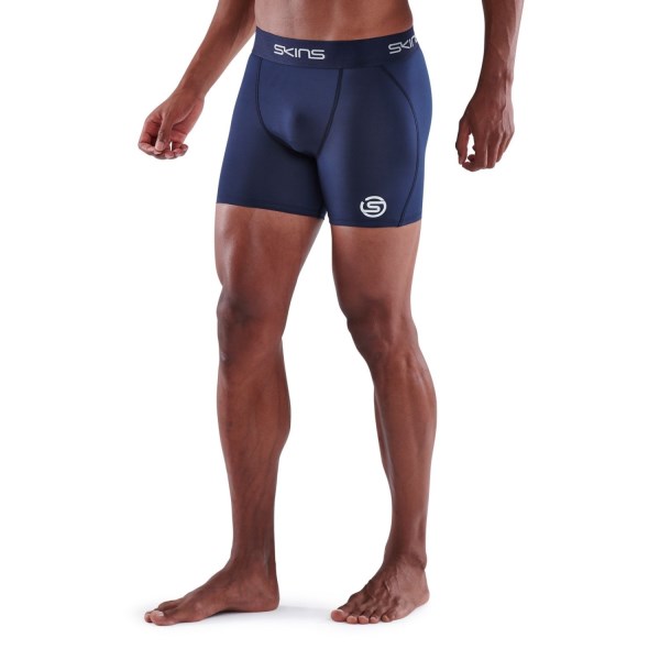 Skins Series-1 Mens Compression Shorts - Navy Blue