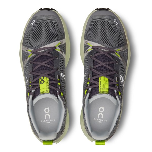 On Cloudsurfer Trail - Mens Trail Running Shoes - Iron/Lima