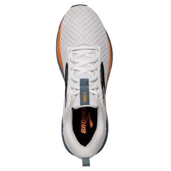 Brooks Trace 3 - Mens Running Shoes - White/Orange/Blue