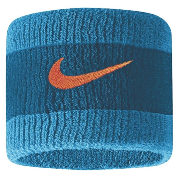 Nike Swoosh Wristbands - Marina Laser Blue/Rush Orange