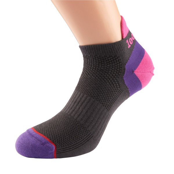 1000 Mile Ultimate Tactel Trainer Womens Sports Socks - Double Layer, Anti Blister - Purple