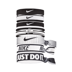 Nike Mixed Ponytail Holder - Assorted 9 Pack - Black/White
