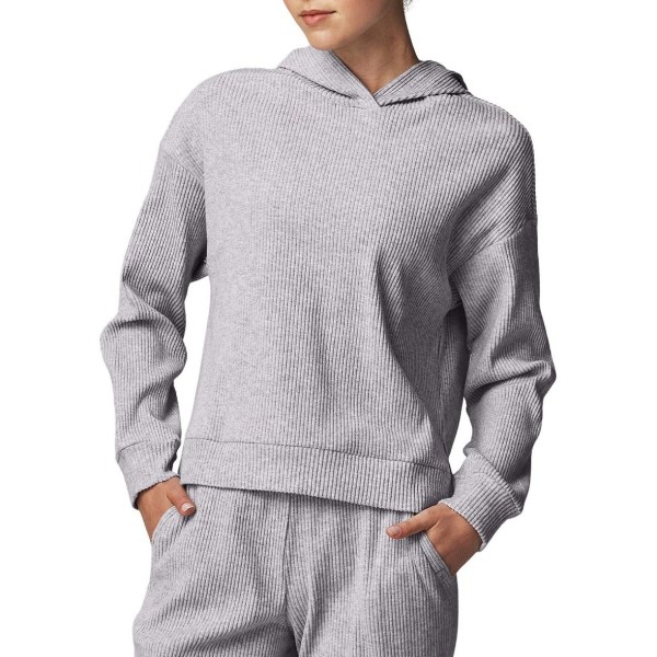 Running Bare Time Out Womens Hoodie - Silver/Mrl