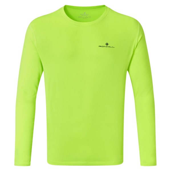 Ronhill Core Mens Long Sleeve Running T-Shirt - Fluo Yellow/Black
