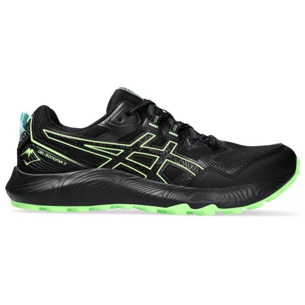 Asics Gel Sonoma 7 - Mens Trail Running Shoes - Black/Illuminate Green