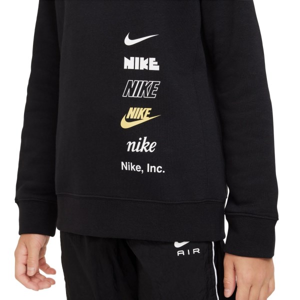 Nike Sportswear Logo Kids Boys Sweatshirt - Black