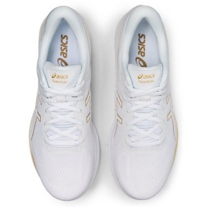 Asics GlideRide - Mens Running Shoes - White/Pure Gold