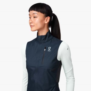 On Running Womens Weather Vest - Navy/Shadow