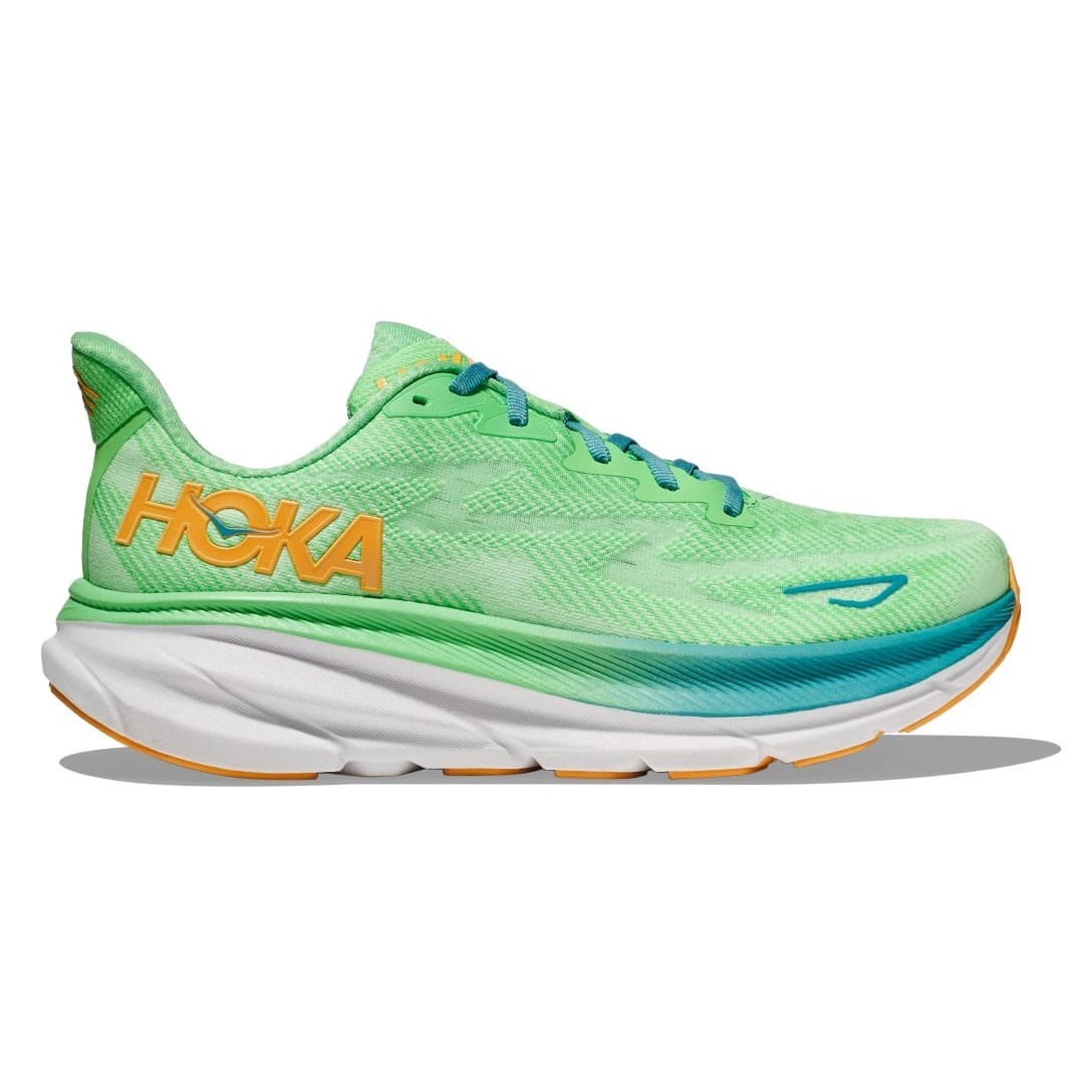 Hoka Clifton 9 - Mens Running Shoes - Zest/Lime Glow | Sportitude
