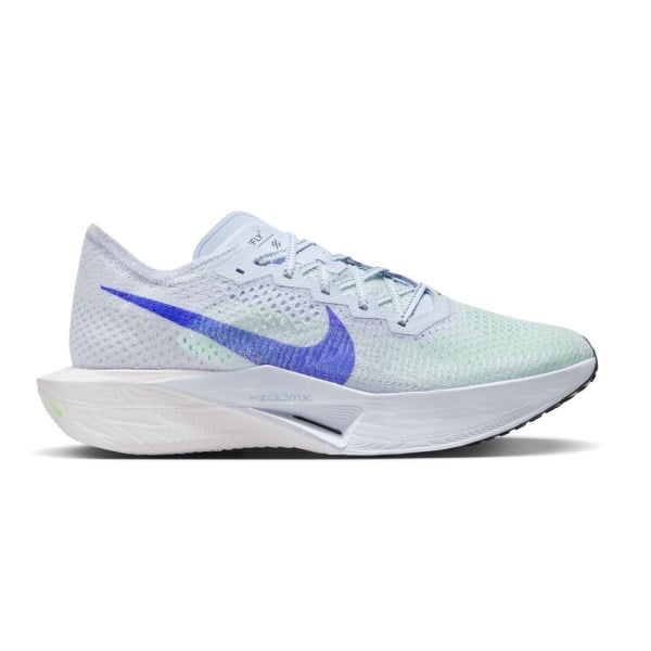Nike ZoomX Vaporfly Next% 3 - Mens Road Racing Shoes - Football Grey/Racer Blue/Green Strike