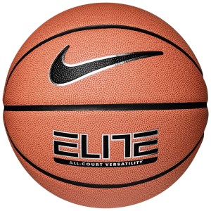 Nike Elite All Court Basketball - Size 7 - Amber/Black/Metallic Platinum