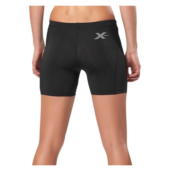 2XU Game Day 5 Inch Womens Compression Shorts - Black/Silver