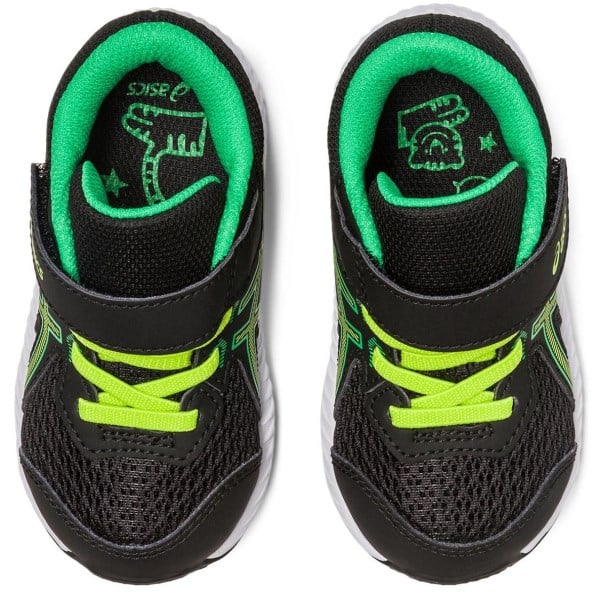 Asics Contend 8 TS - Toddler Running Shoes - Black/Lime Zest
