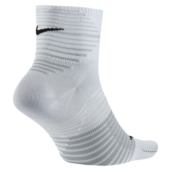 Nike Dri-Fit Lightweight Quarter Running Socks - White/Black