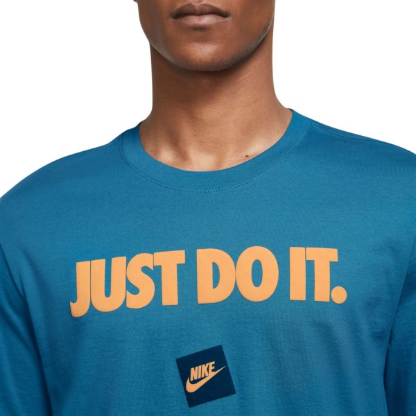 Nike Sportswear Just Do It Mens T-Shirt - Dutch Blue/Orange Chalk