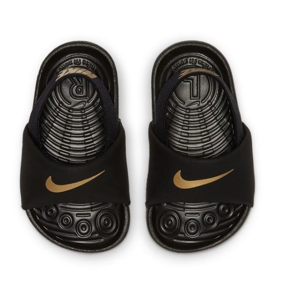 Nike Kawa Slide TD - Toddler Slides - Black/Metallic Gold