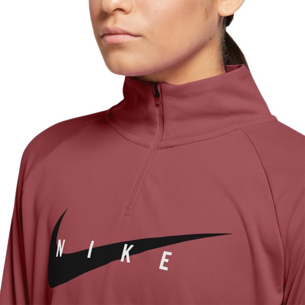 Nike Swoosh Run Womens Running Top - Canyon Rust/Black