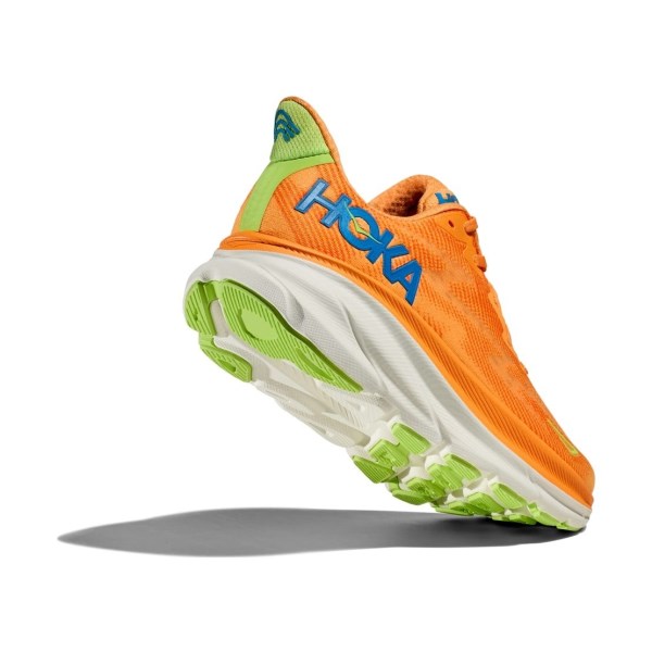 Hoka Clifton 9 - Mens Running Shoes - Solar Flare/Lettuce