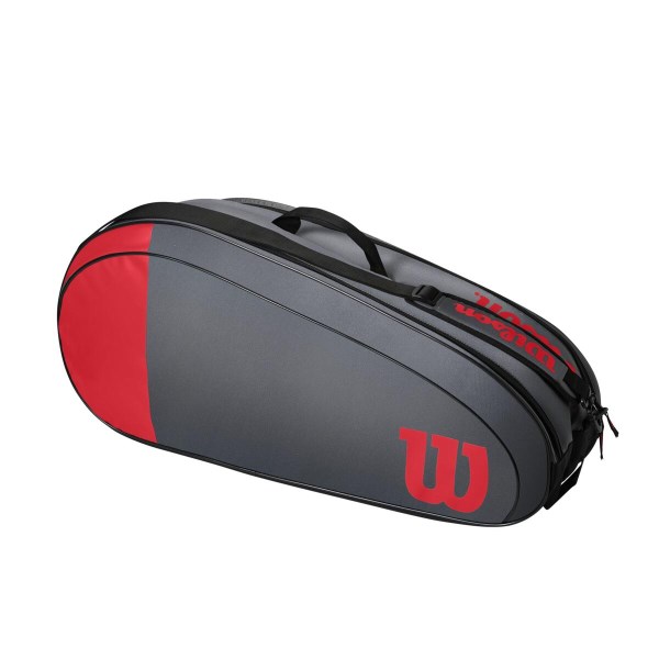Wilson Team 6 Pack Tennis Racquet Bag - Red/Grey
